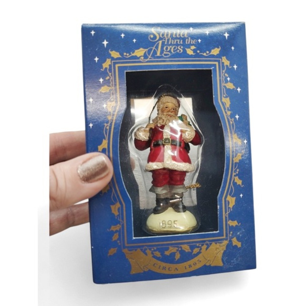 Santa Thru the Ages 1895‎ Ornament – Vintage‑Style Christmas Decor NIB